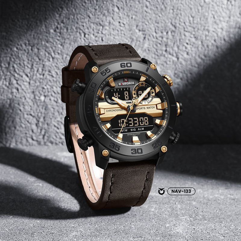 RELOJ NAVIFORCE NF9235 ORIGINAL CASUAL NEGRO Y MARRON | NAV-132, NAV-133, NAV-134 PARA HOMBRE