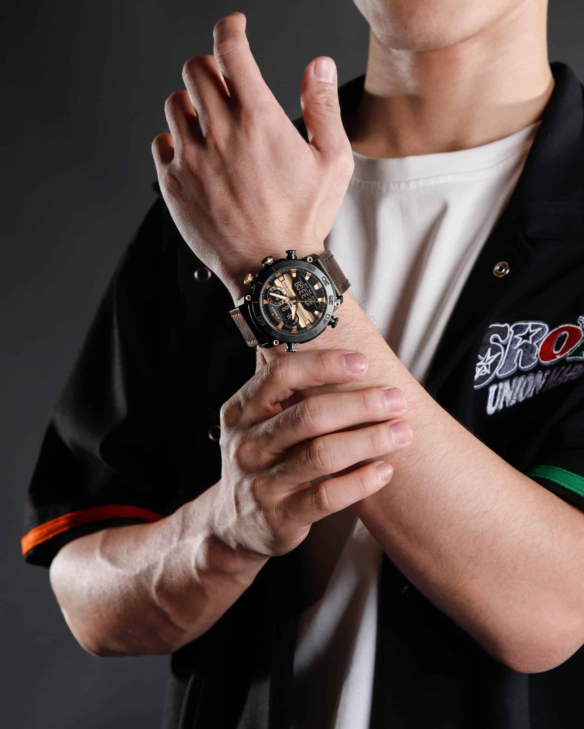 RELOJ NAVIFORCE NF9235 ORIGINAL CASUAL NEGRO Y MARRON | NAV-132, NAV-133, NAV-134 PARA HOMBRE