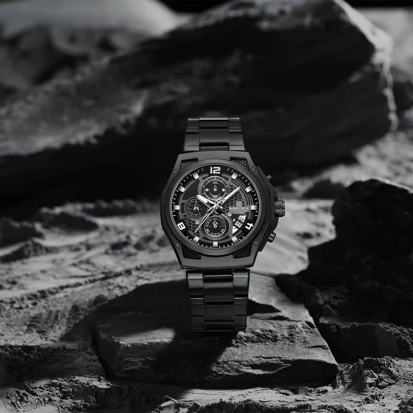 RELOJ NAVIFORCE ORIGINAL - ELEGANTENF NEGRO PLATEADO Y VERDE 8051  | NAV-105, NAV-106, NAV-107 PARA HOMBRE