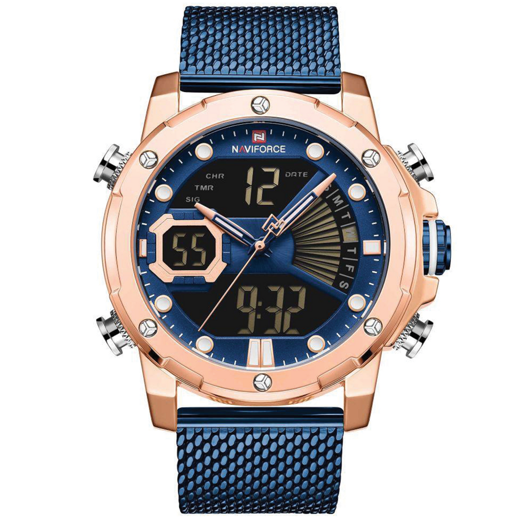 RELOJ NAVIFORCE ORIGINAL - ELEGANTE Y CASUAL - AZUL  - NAV-60 