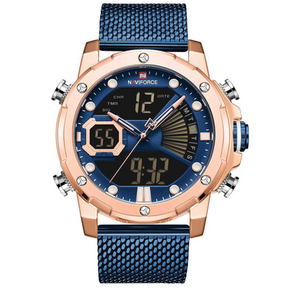 RELOJ NAVIFORCE ORIGINAL - ELEGANTE Y CASUAL - AZUL  - NAV-60 
