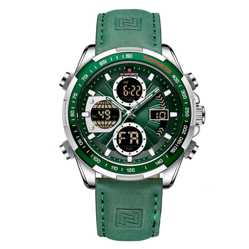 RELOJ NAVIFORCE ORIGINAL - ELEGANTE Y CASUAL - VERDE Y NEGRO  | NAV-67 para hombre