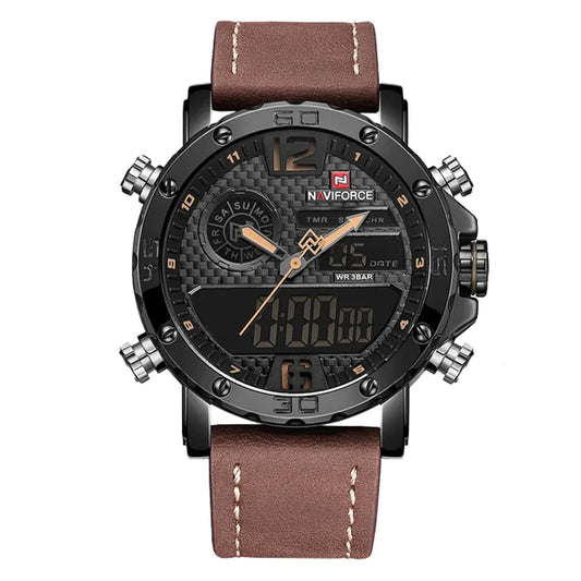 RELOJ NAVIFORCE ORIGINAL - NEGRO, MARRON PARA HOMBRE 9134 | NAV-13 | NAV-14