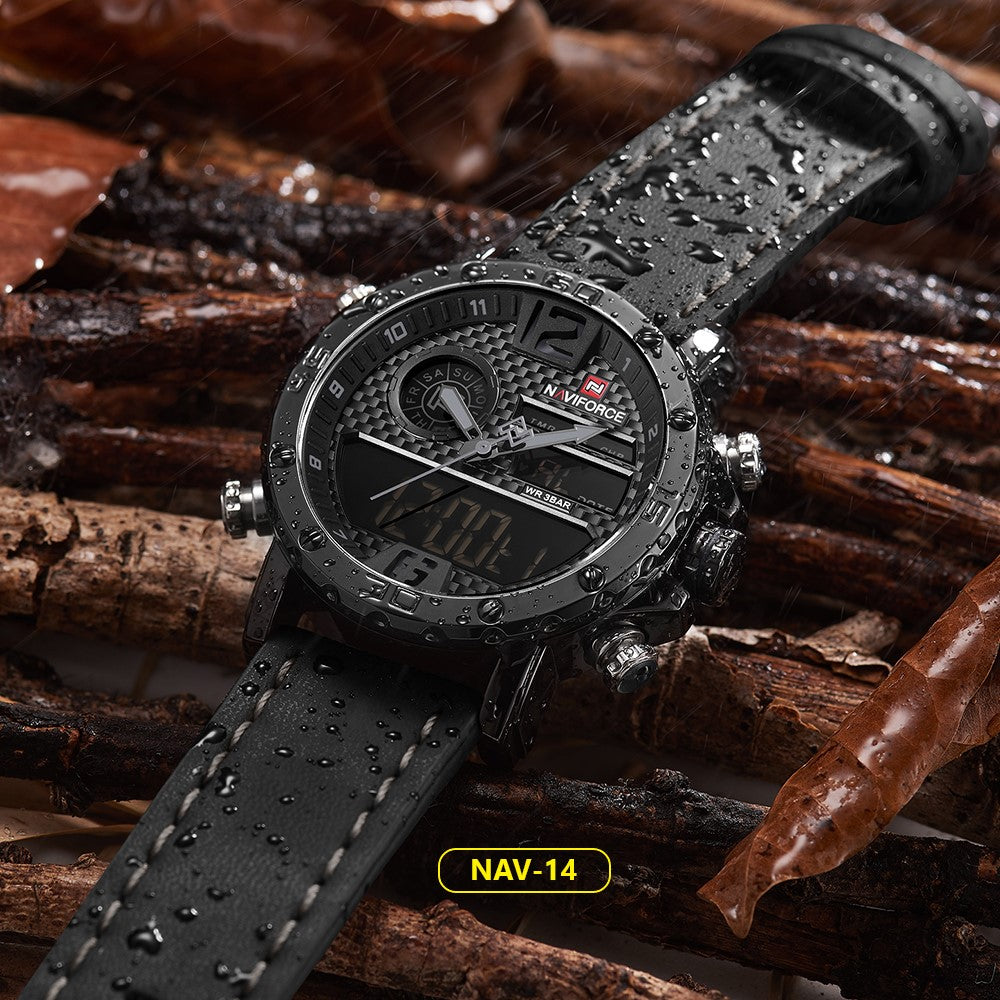 RELOJ NAVIFORCE ORIGINAL - NEGRO, MARRON PARA HOMBRE 9134 | NAV-13 | NAV-14