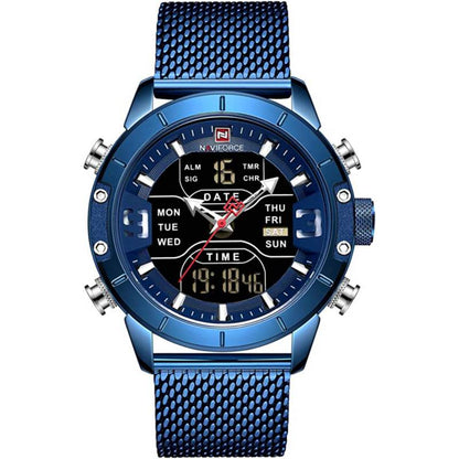 RELOJ NAVIFORCE ORIGINAL CASUAL AZUL Y NEGRO NF9153S | NAV-10 | NAV-11 (1)