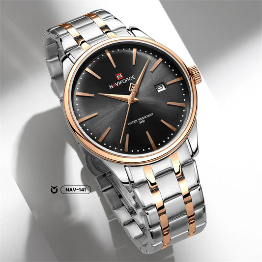 RELOJ NAVIFORCE ORIGINAL ELEGANTE PLATEADO | NAV-140, NAV-141, NAV-142 PARA HOMBRE
