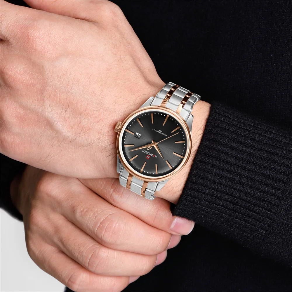 RELOJ NAVIFORCE ORIGINAL ELEGANTE PLATEADO | NAV-140, NAV-141, NAV-142 PARA HOMBRE