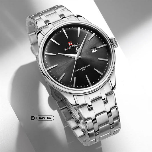 RELOJ NAVIFORCE ORIGINAL ELEGANTE PLATEADO | NAV-140, NAV-141, NAV-142 PARA HOMBRE