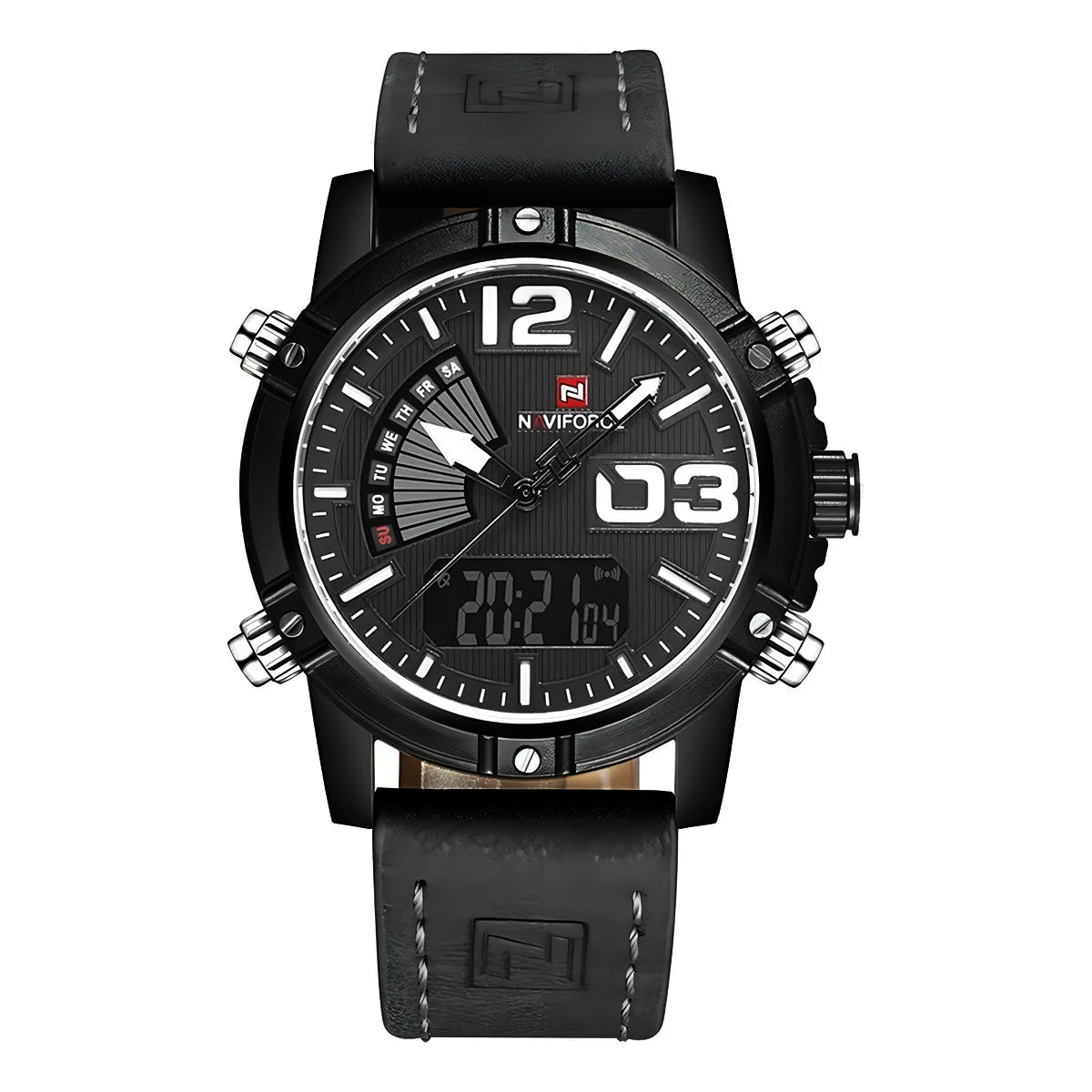 RELOJ NAVIFORCE ORIGINAL ELEGANTE Y CASUAL MARRÓN Y NEGRO | NAV-16 | NAV-108 para hombre (4)