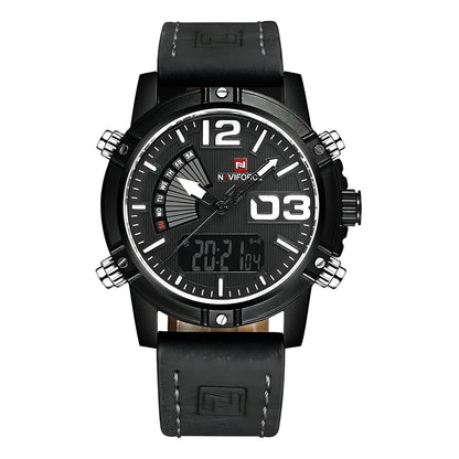 RELOJ NAVIFORCE ORIGINAL ELEGANTE Y CASUAL MARRÓN Y NEGRO | NAV-16 | NAV-108 para hombre (4)
