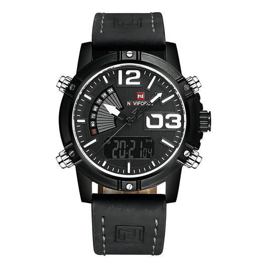 RELOJ NAVIFORCE ORIGINAL ELEGANTE Y CASUAL MARRÓN Y NEGRO | NAV-16 | NAV-108 para hombre (4)