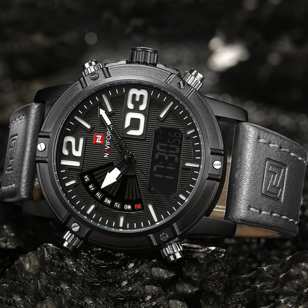 RELOJ NAVIFORCE ORIGINAL ELEGANTE Y CASUAL MARRÓN Y NEGRO | NAV-16 | NAV-108 para hombre (6)