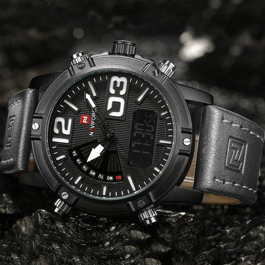 RELOJ NAVIFORCE ORIGINAL ELEGANTE Y CASUAL MARRÓN Y NEGRO | NAV-16 | NAV-108 para hombre (6)