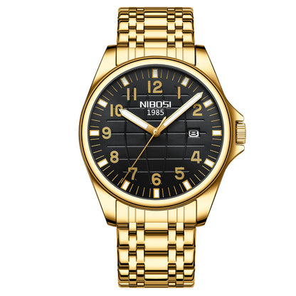 RELOJ NIBOSI ORIGINAL - ELEGANTE ACERO GOLDEN | NIB-12 (1)
