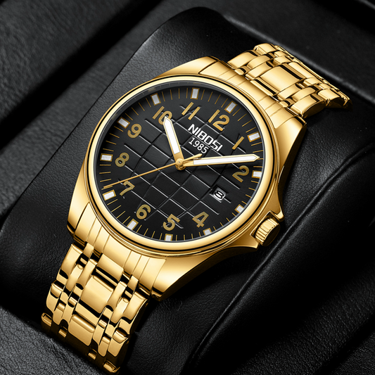 RELOJ NIBOSI ORIGINAL - ELEGANTE ACERO GOLDEN | NIB-12 (2)