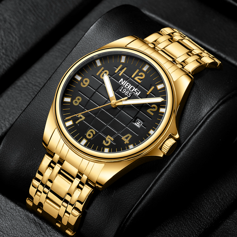 RELOJ NIBOSI ORIGINAL - ELEGANTE ACERO GOLDEN | NIB-12 (2)