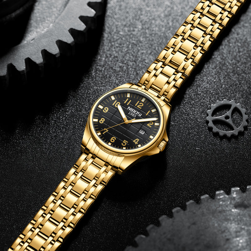 RELOJ NIBOSI ORIGINAL - ELEGANTE ACERO GOLDEN | NIB-12 (3)