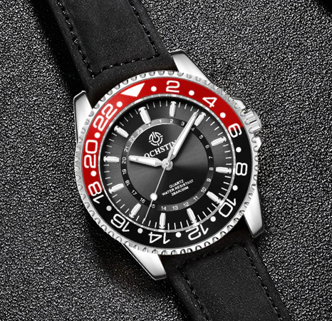 RELOJ OCHSTIN ORIGINAL - CASUAL NEGRO Y ROJO | OCH-22 | OCH-23 (2)