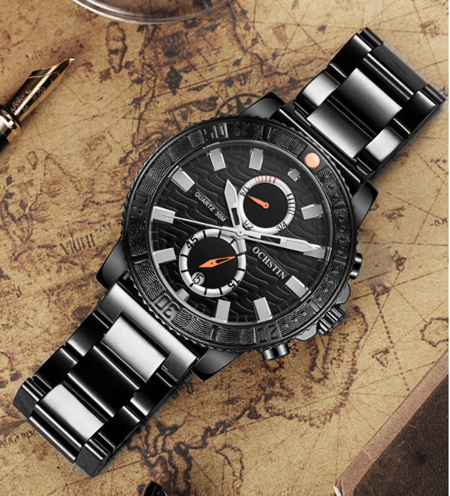 RELOJ OCHSTIN ORIGINAL - ELEGANTE -CASUAL - NEGRO Y DORADO | OCH-24.