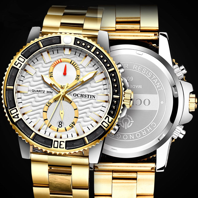 RELOJ OCHSTIN ORIGINAL - ELEGANTE -CASUAL - NEGRO Y DORADO OCH-25