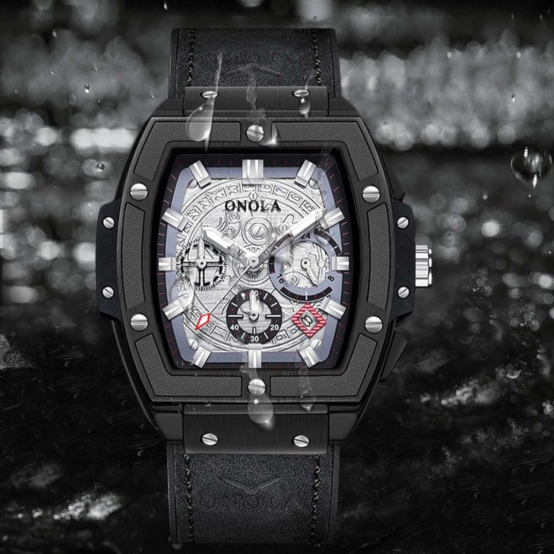 RELOJ ONOLA ORIGINAL CASUAL NEGRO Y TRANSPARENTE ON6819 PARA HOMBRE | ONO-1 | ONO-9 | ONO-12