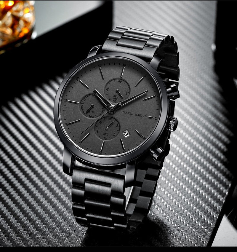 RELOJ ORIGINAL HANNAH MARTIN - CASUAL Y ELEGANTE - NEGRO |HAN-61