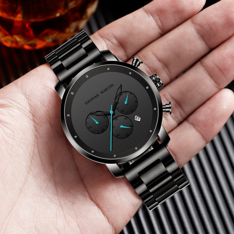 RELOJ ORIGINAL HANNAH MARTIN - CASUAL Y ELEGANTE - NEGRO | HAN-7 (1)