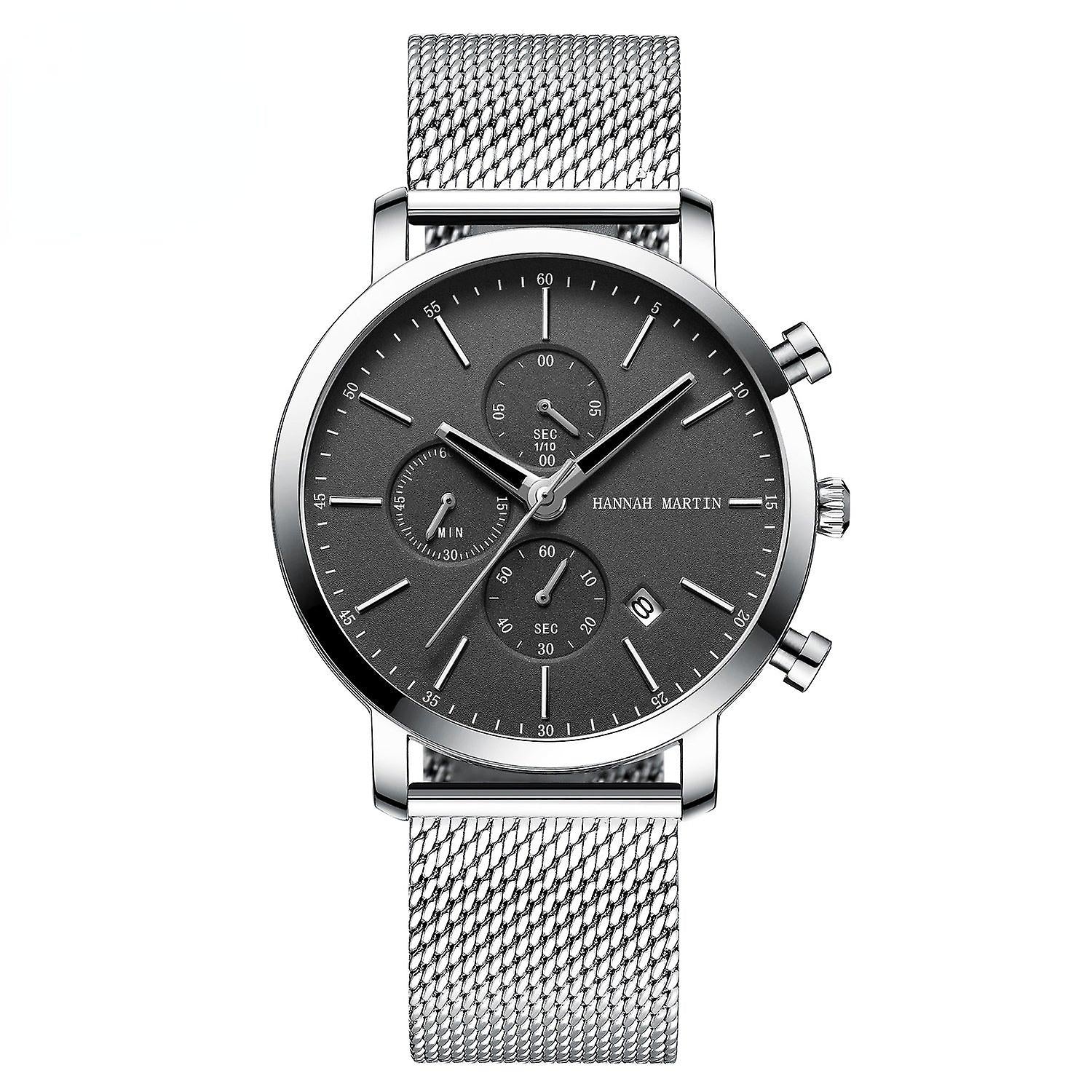 RELOJ ORIGINAL HANNAH MARTIN - CASUAL Y ELEGANTE - PLATEADO | HAN-66
