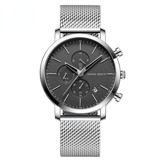 RELOJ ORIGINAL HANNAH MARTIN - CASUAL Y ELEGANTE - PLATEADO | HAN-66