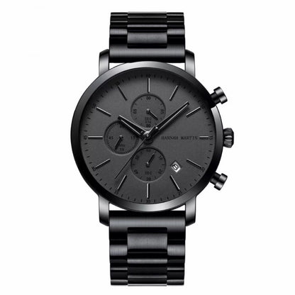 RELOJ ORIGINAL HANNAH MARTIN - ELEGANTE Y CASUAL - BLACK COMPLETO | HAN-61 para hombre