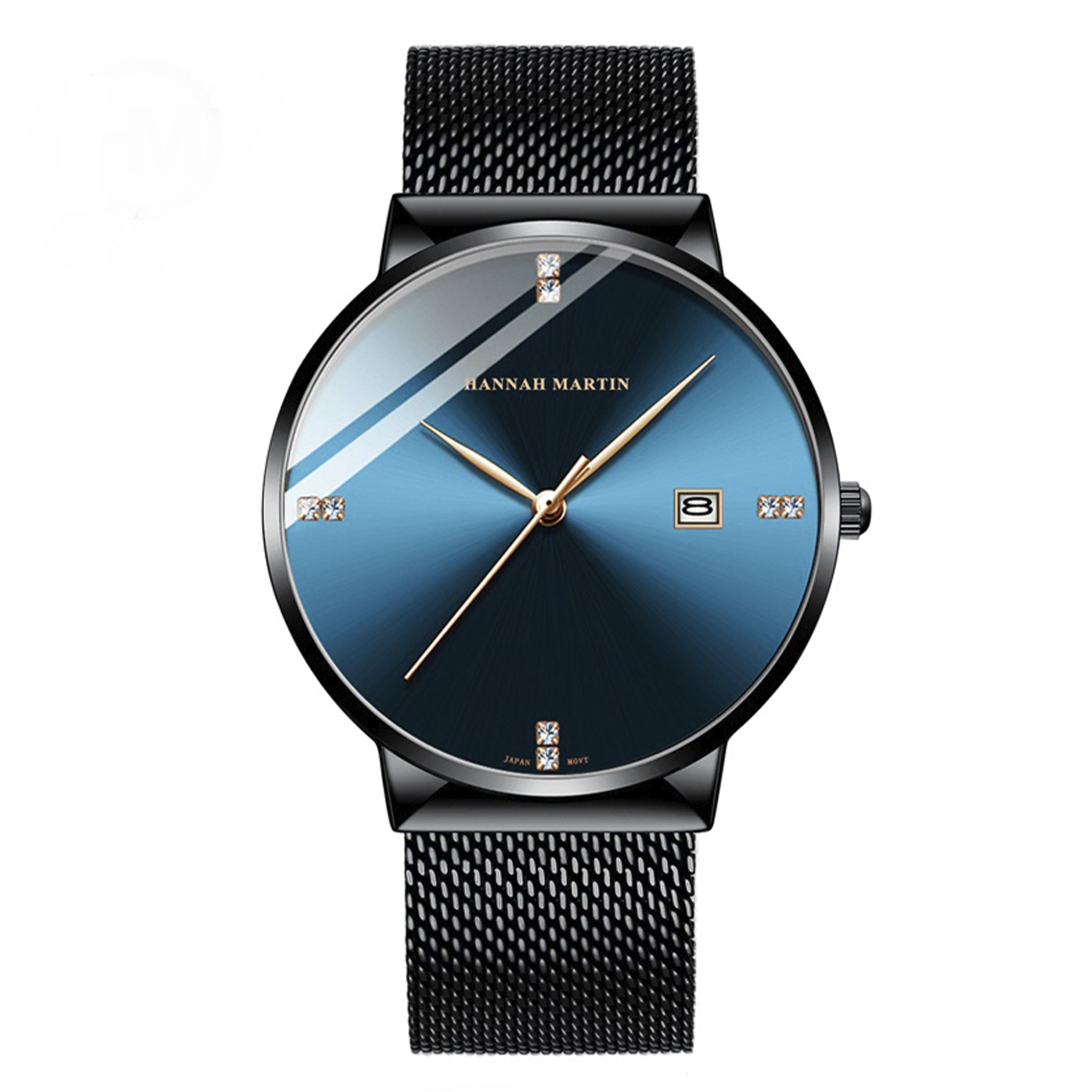 RELOJ ORIGINAL HANNAH MARTIN - ELEGANTE Y CASUAL - NEGRO, AZUL Y PLATEADO | HAN-22 | HAN-24 | HAN-89 | HAN-90