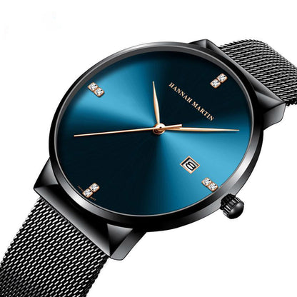 RELOJ ORIGINAL HANNAH MARTIN - ELEGANTE Y CASUAL - NEGRO, AZUL Y PLATEADO | HAN-22 | HAN-24 | HAN-89 | HAN-90