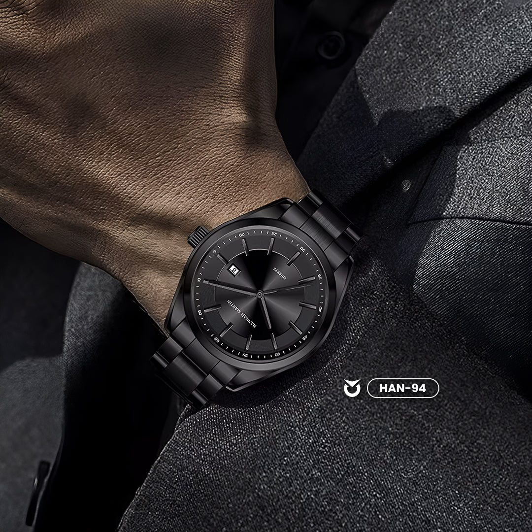 RELOJ ORIGINAL HANNAH MARTIN - ELEGANTE Y CASUAL - NEGRO, DORADO Y PLATEADO | HAN-94 | HAN-95 | HAN-96 PARA HOMBRE