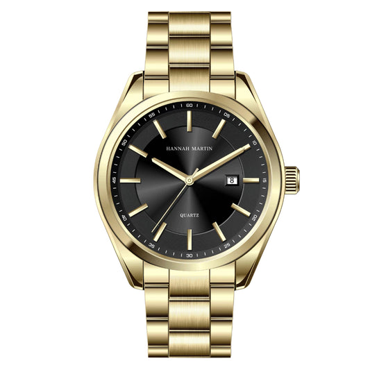 RELOJ ORIGINAL HANNAH MARTIN - ELEGANTE Y CASUAL - NEGRO, DORADO Y PLATEADO | HAN-94 | HAN-95 | HAN-96 PARA HOMBRE