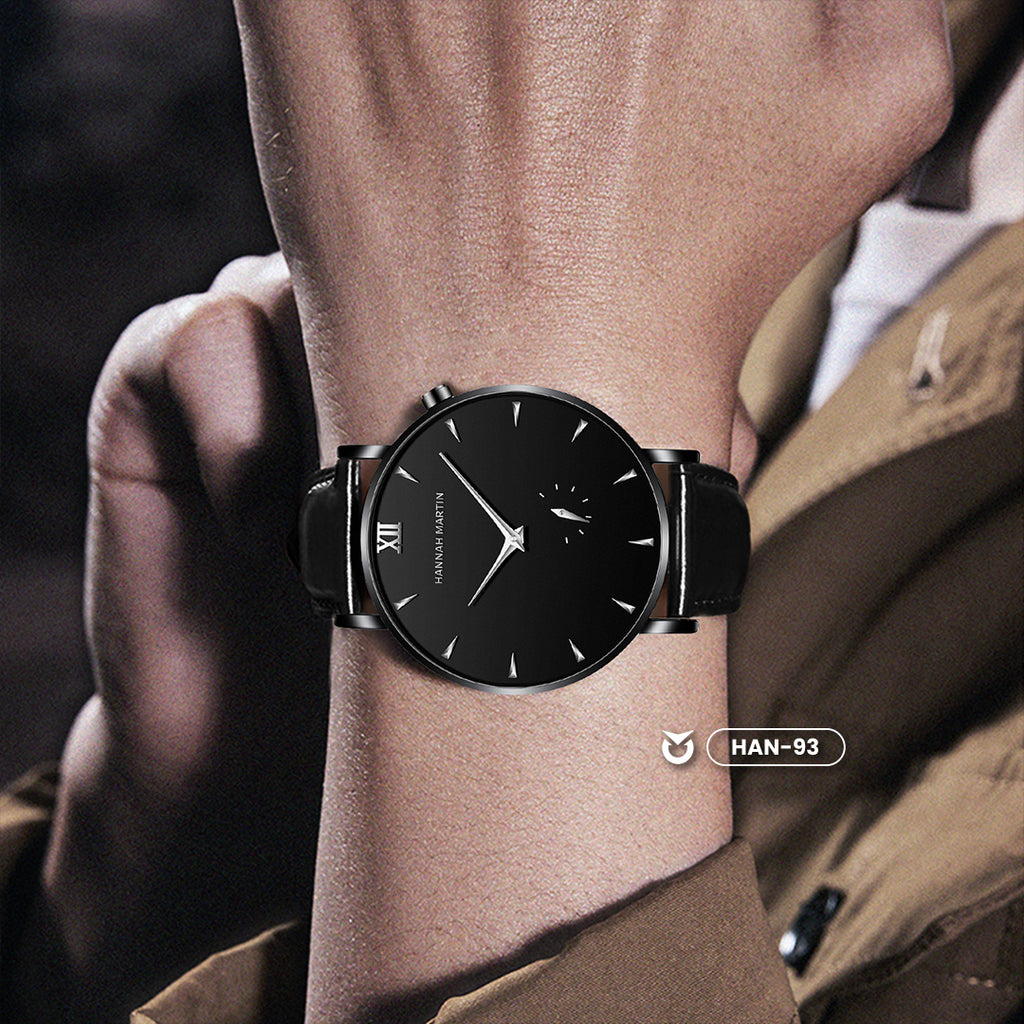 RELOJ ORIGINAL HANNAH MARTIN - ELEGANTE Y CASUAL - NEGRO | HAN-92 | HAN-93 PARA HOMBRE