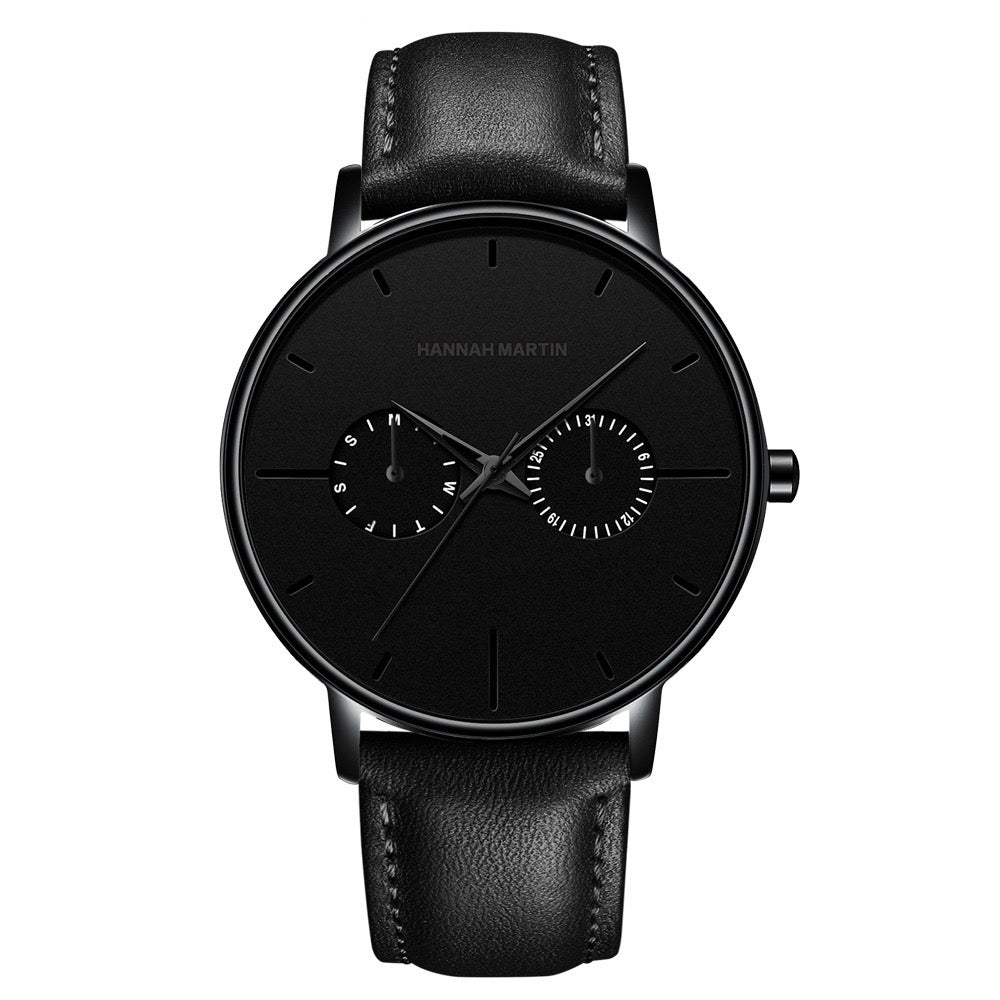 RELOJ ORIGINAL HANNAH MARTIN - ELEGANTE Y CASUAL - NEGRO, MARRON Y PLATEADO | HAN-73 | HAN-74 | HAN-75 | HAN-76 | HAN-77 | HAN-78 PARA HOMBRE