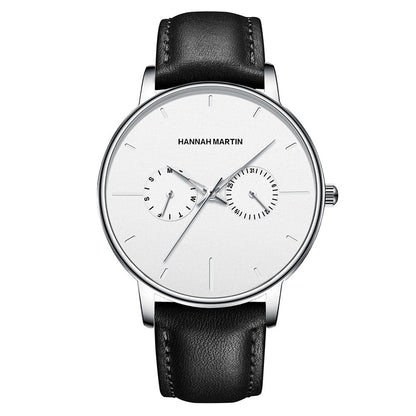 RELOJ ORIGINAL HANNAH MARTIN - ELEGANTE Y CASUAL - NEGRO, MARRON Y PLATEADO | HAN-73 | HAN-74 | HAN-75 | HAN-76 | HAN-77 | HAN-78 PARA HOMBRE
