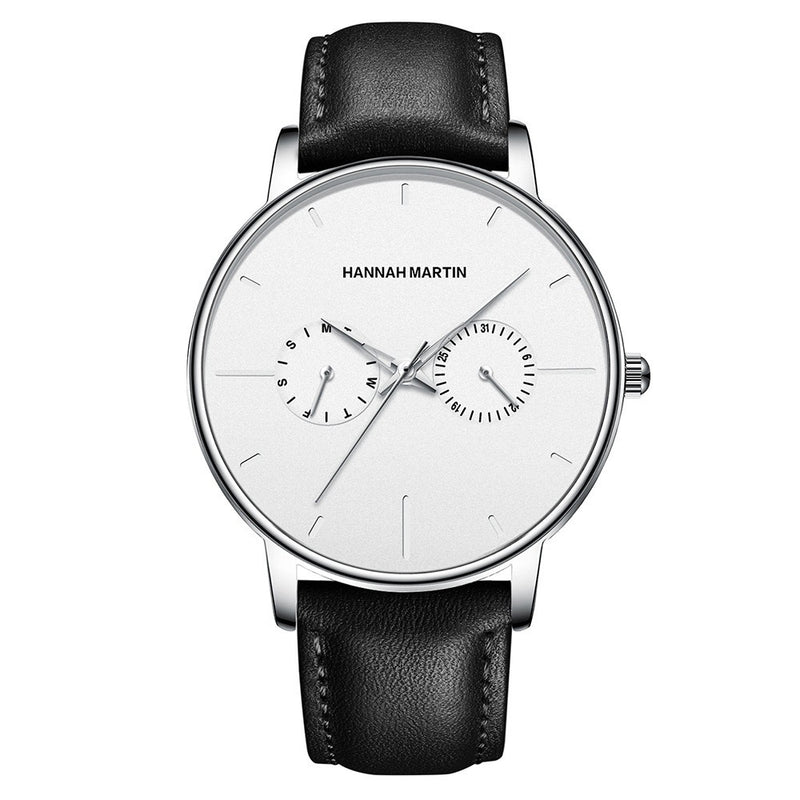 RELOJ ORIGINAL HANNAH MARTIN - ELEGANTE Y CASUAL - NEGRO, MARRON Y PLATEADO | HAN-73 | HAN-74 | HAN-75 | HAN-76 | HAN-77 | HAN-78 PARA HOMBRE