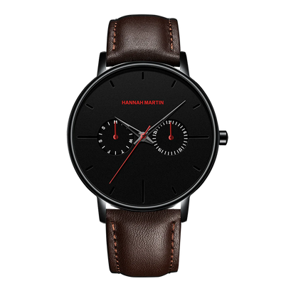 RELOJ ORIGINAL HANNAH MARTIN - ELEGANTE Y CASUAL - NEGRO, MARRON Y PLATEADO | HAN-73 | HAN-74 | HAN-75 | HAN-76 | HAN-77 | HAN-78 PARA HOMBRE