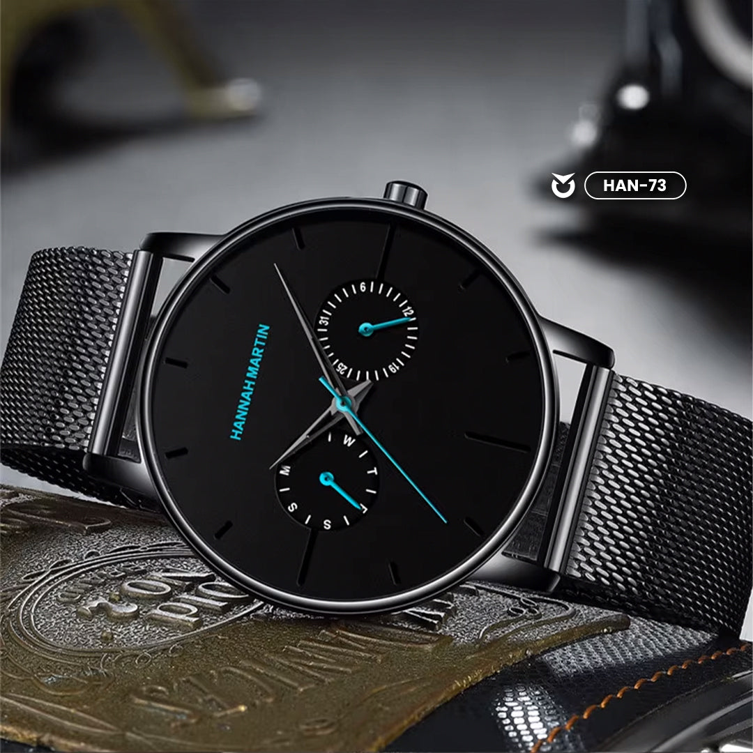 RELOJ ORIGINAL HANNAH MARTIN - ELEGANTE Y CASUAL - NEGRO, MARRON Y PLATEADO | HAN-73 | HAN-74 | HAN-75 | HAN-76 | HAN-77 | HAN-78