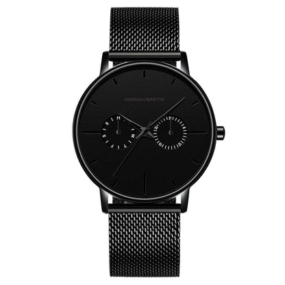 RELOJ ORIGINAL HANNAH MARTIN - ELEGANTE Y CASUAL - NEGRO, MARRON Y PLATEADO | HAN-73 | HAN-74 | HAN-75 | HAN-76 | HAN-77 | HAN-78 PARA HOMBRE