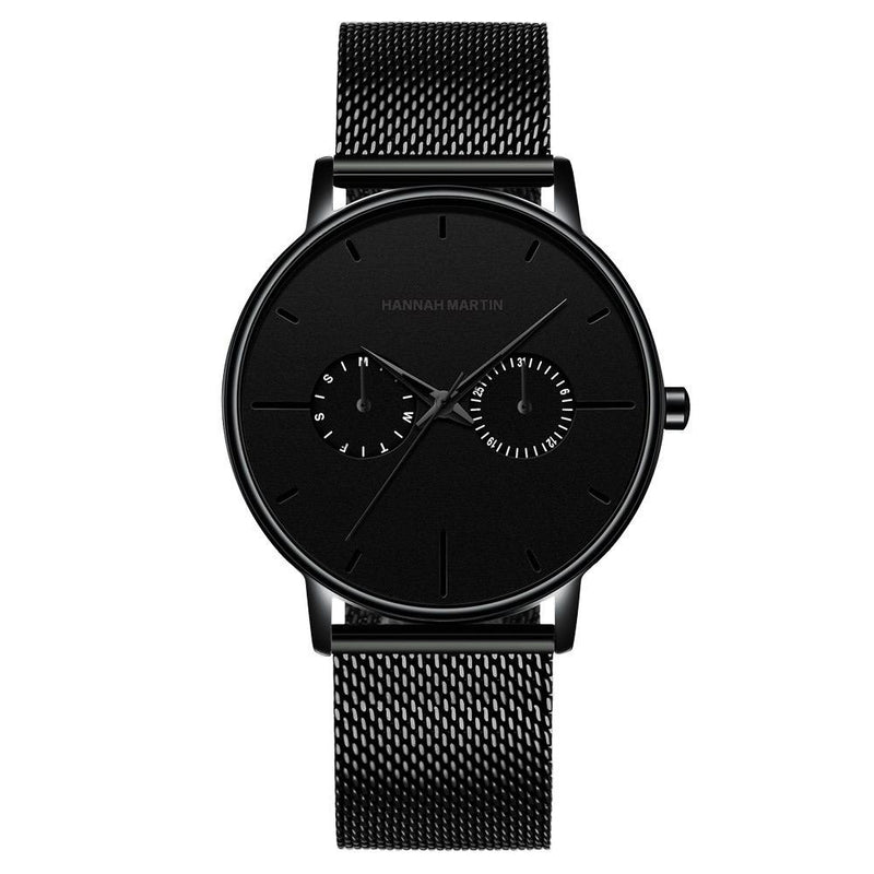 RELOJ ORIGINAL HANNAH MARTIN - ELEGANTE Y CASUAL - NEGRO, MARRON Y PLATEADO | HAN-73 | HAN-74 | HAN-75 | HAN-76 | HAN-77 | HAN-78 PARA HOMBRE