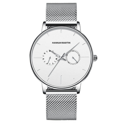 RELOJ ORIGINAL HANNAH MARTIN - ELEGANTE Y CASUAL - NEGRO, MARRON Y PLATEADO | HAN-73 | HAN-74 | HAN-75 | HAN-76 | HAN-77 | HAN-78 PARA HOMBRE