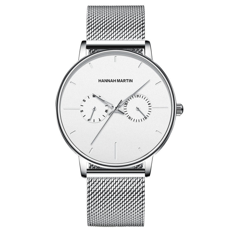 RELOJ ORIGINAL HANNAH MARTIN - ELEGANTE Y CASUAL - NEGRO, MARRON Y PLATEADO | HAN-73 | HAN-74 | HAN-75 | HAN-76 | HAN-77 | HAN-78 PARA HOMBRE
