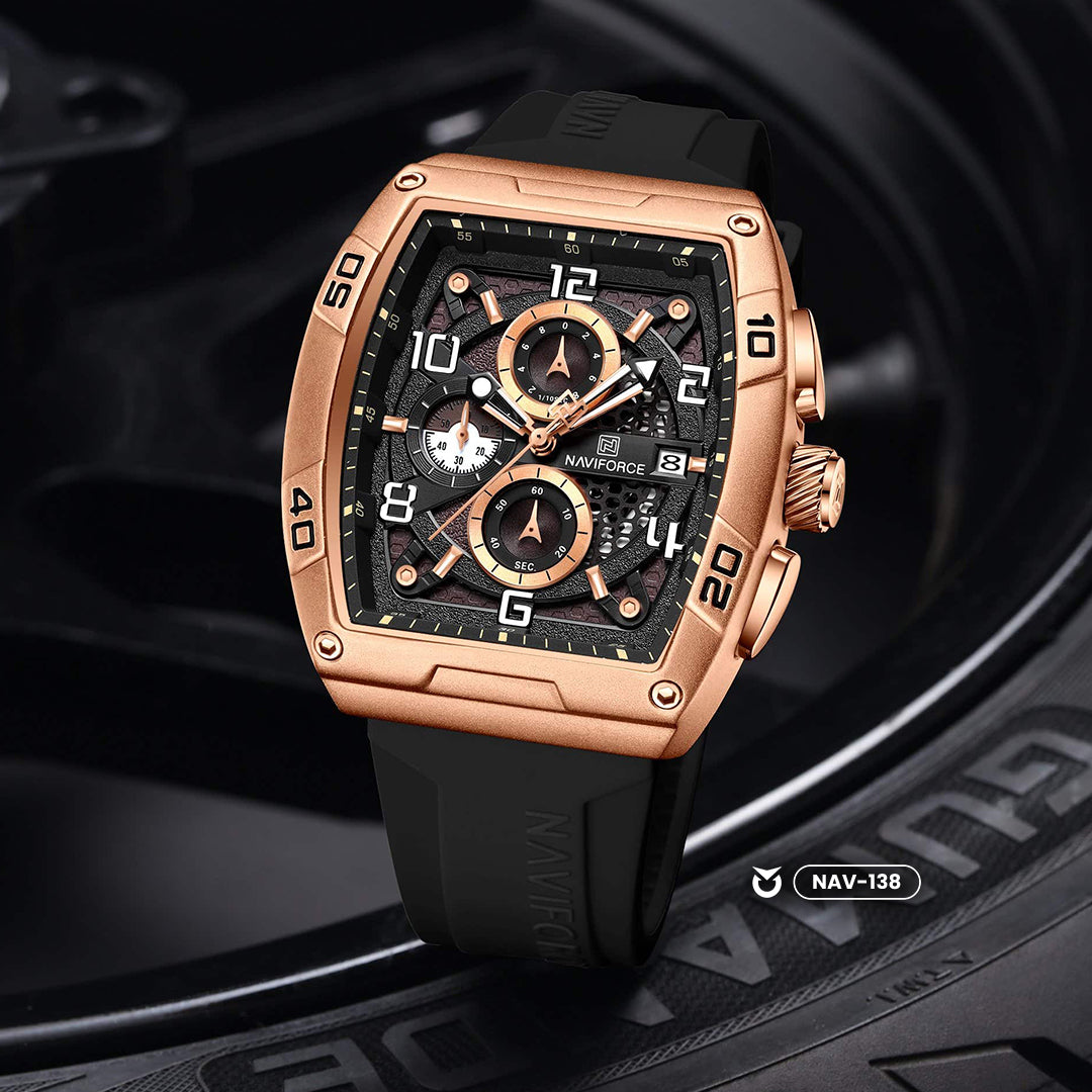 RELOJ ORIGINAL NAVIFORCE -  CASUAL - NEGRO | NAV-138 | NAV-139 PARA HOMBRE