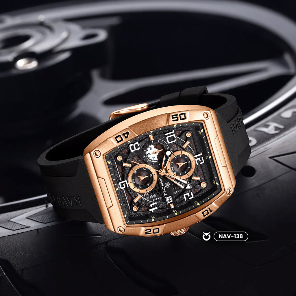 RELOJ ORIGINAL NAVIFORCE -  CASUAL - NEGRO | NAV-138 | NAV-139 PARA HOMBRE