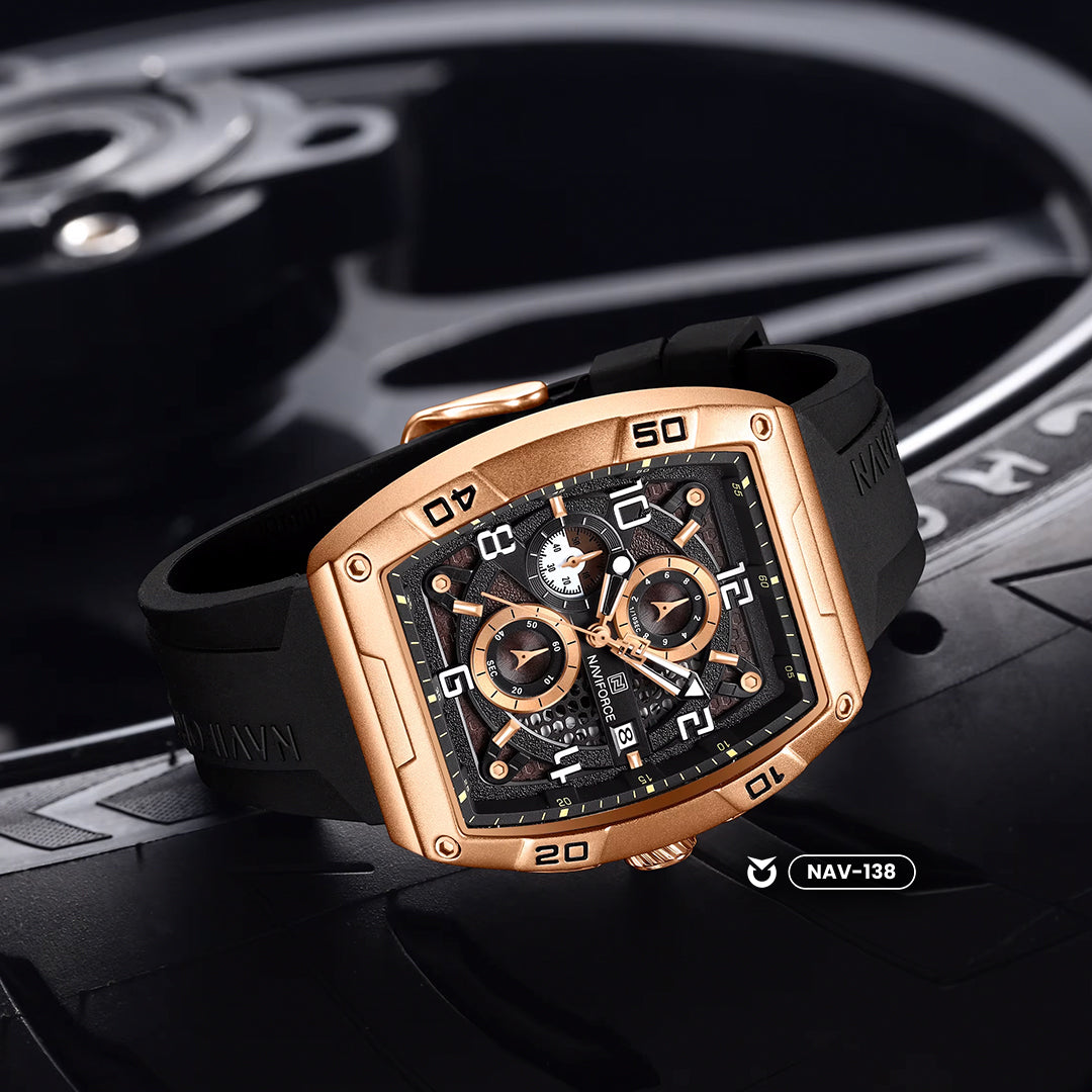 RELOJ ORIGINAL NAVIFORCE -  CASUAL - NEGRO | NAV-138 | NAV-139 PARA HOMBRE