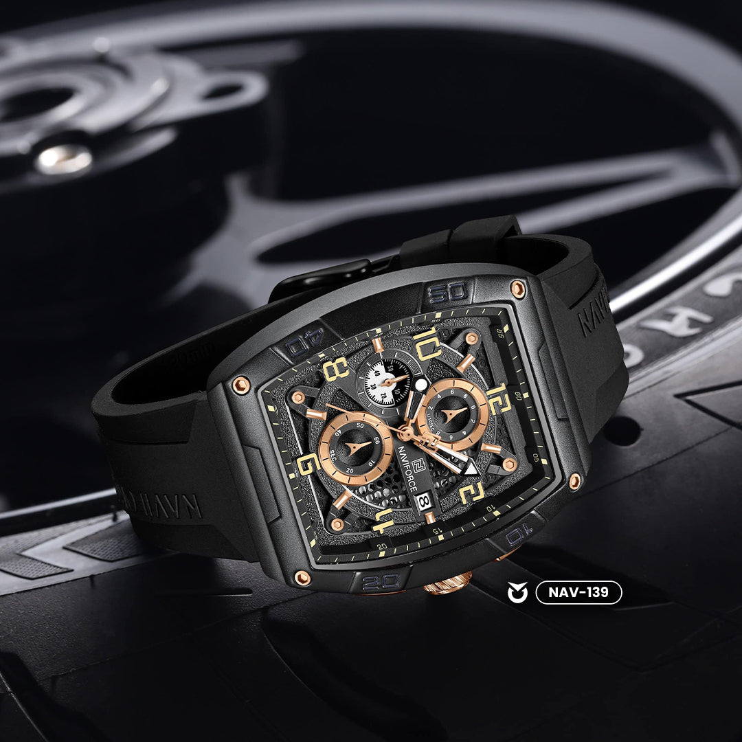 RELOJ ORIGINAL NAVIFORCE -  CASUAL - NEGRO | NAV-138 | NAV-139 PARA HOMBRE