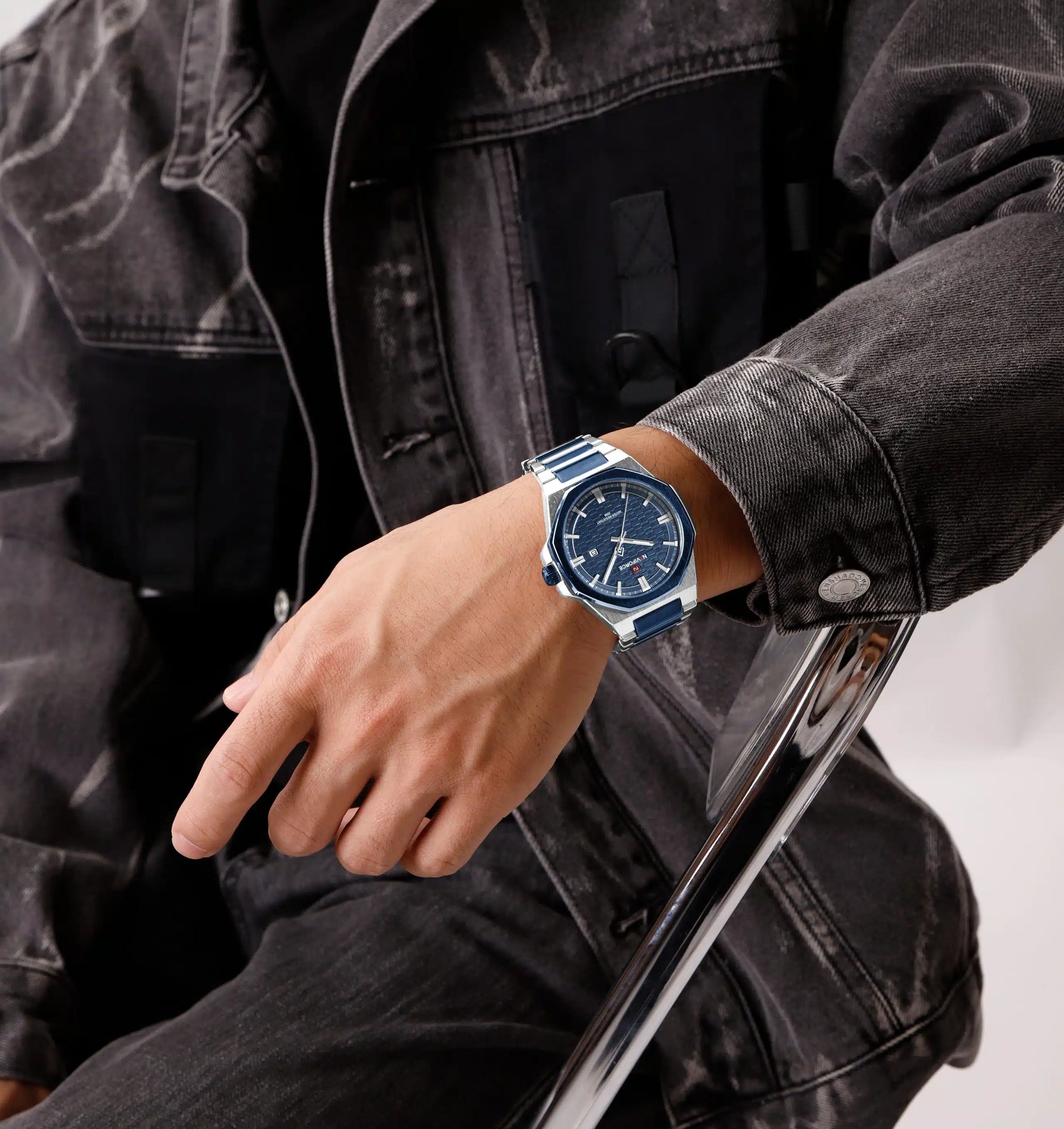 RELOJ ORIGINAL NAVIFORCE - ELEGANTE Y CASUAL - NEGRO, AZUL Y PLATEADO | NAV-116 | NAV-117 | NAV-118 PARA HOMBRE (6)