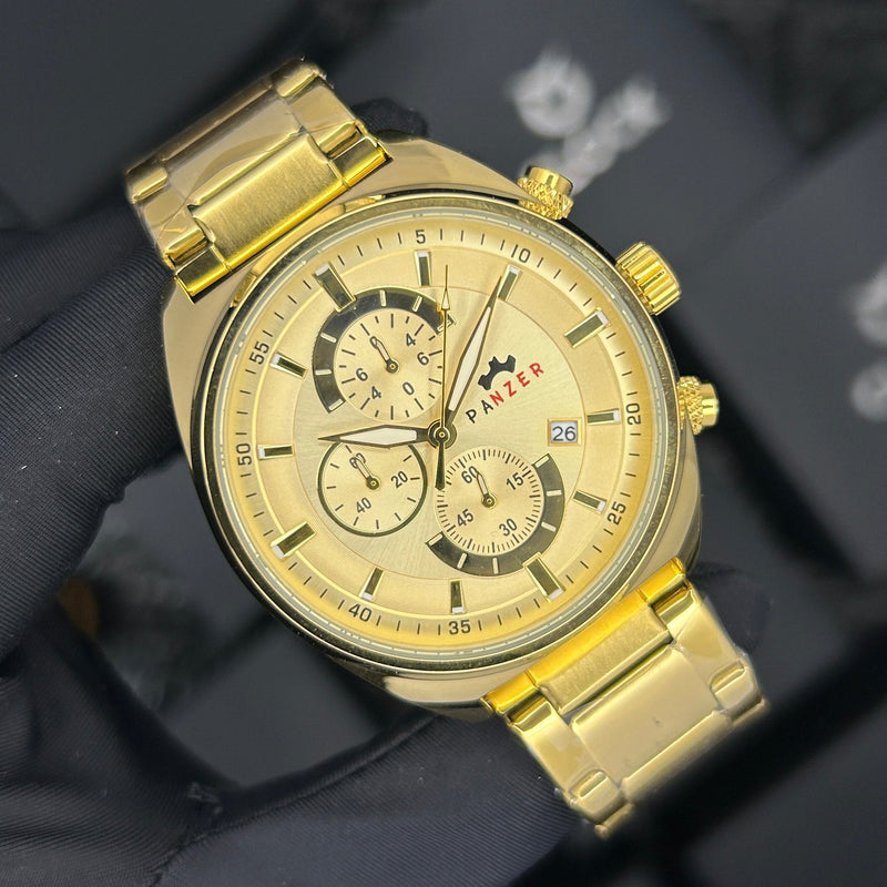 RELOJ PANZER ORIGINAL - ELEGANTE DORADO Y PLATEADO PARA HOMBRE | PAN-20, PAN-21